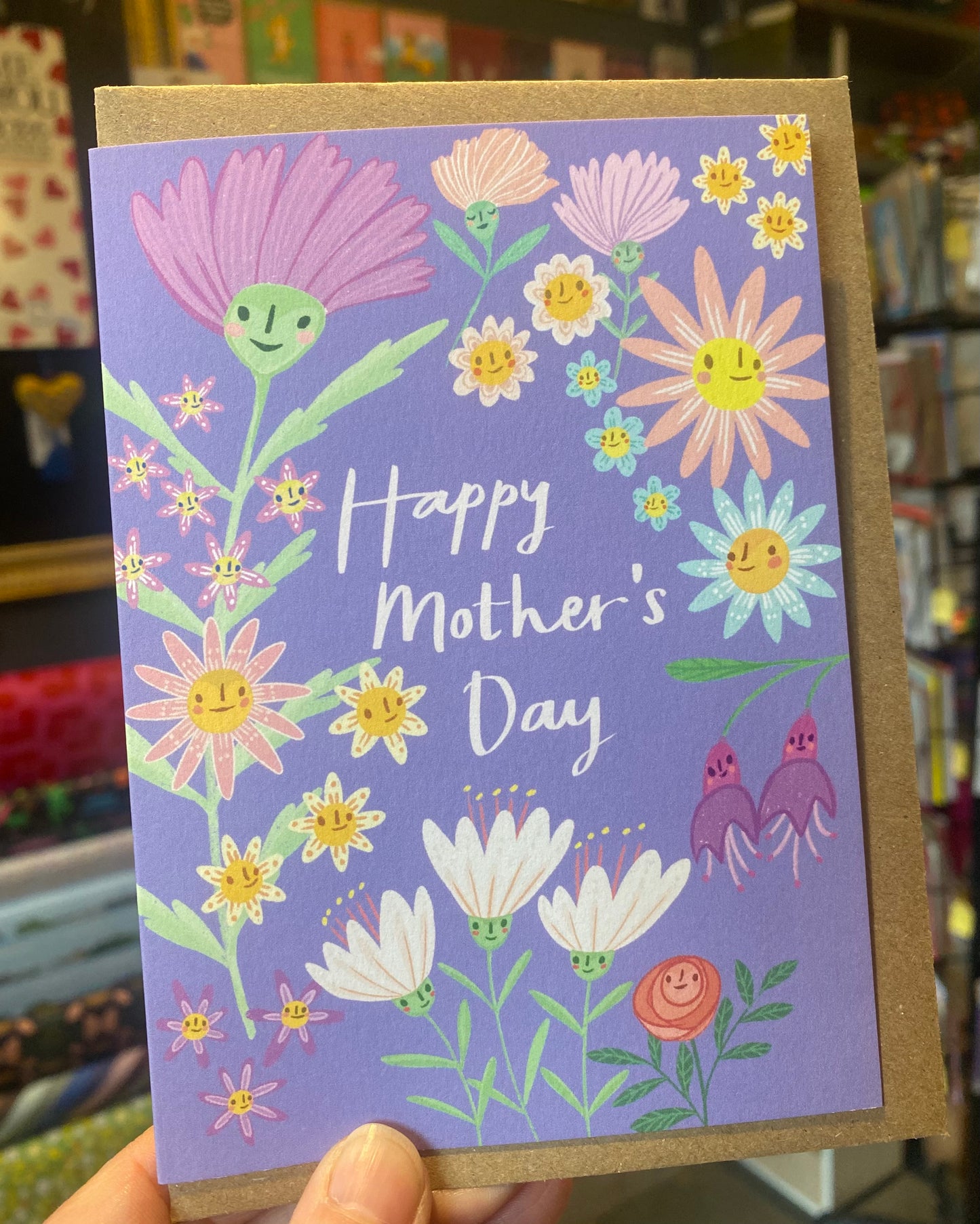 Flower Faces Mothers Day Card