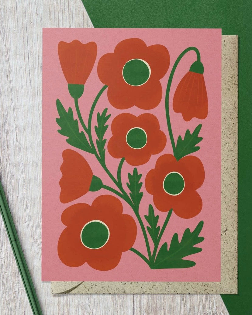 Corn Poppy Card