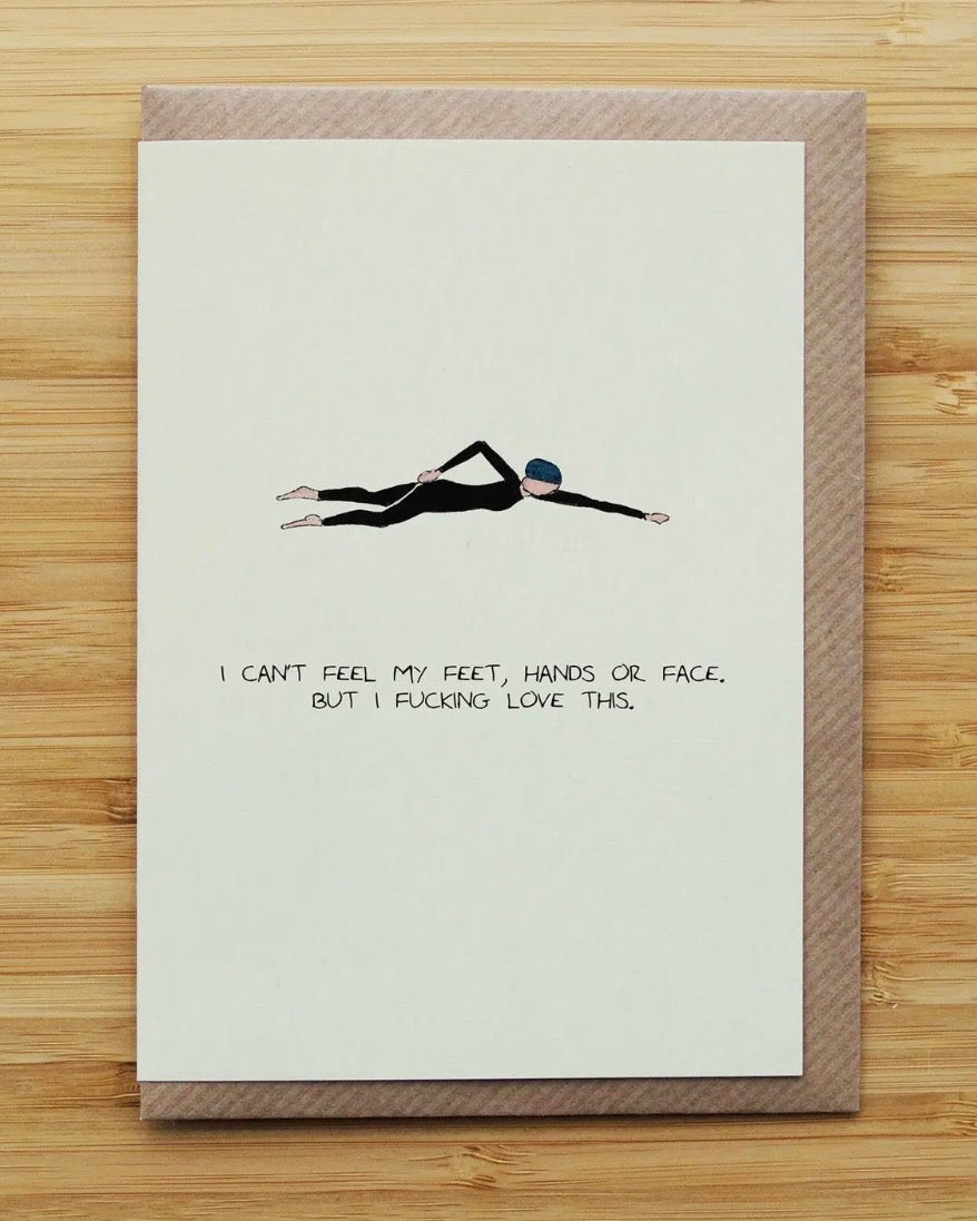 Swimmer Lady Card
