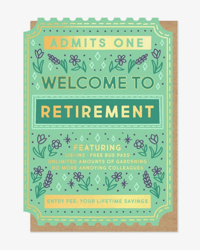 Retirement Club Ticket Card