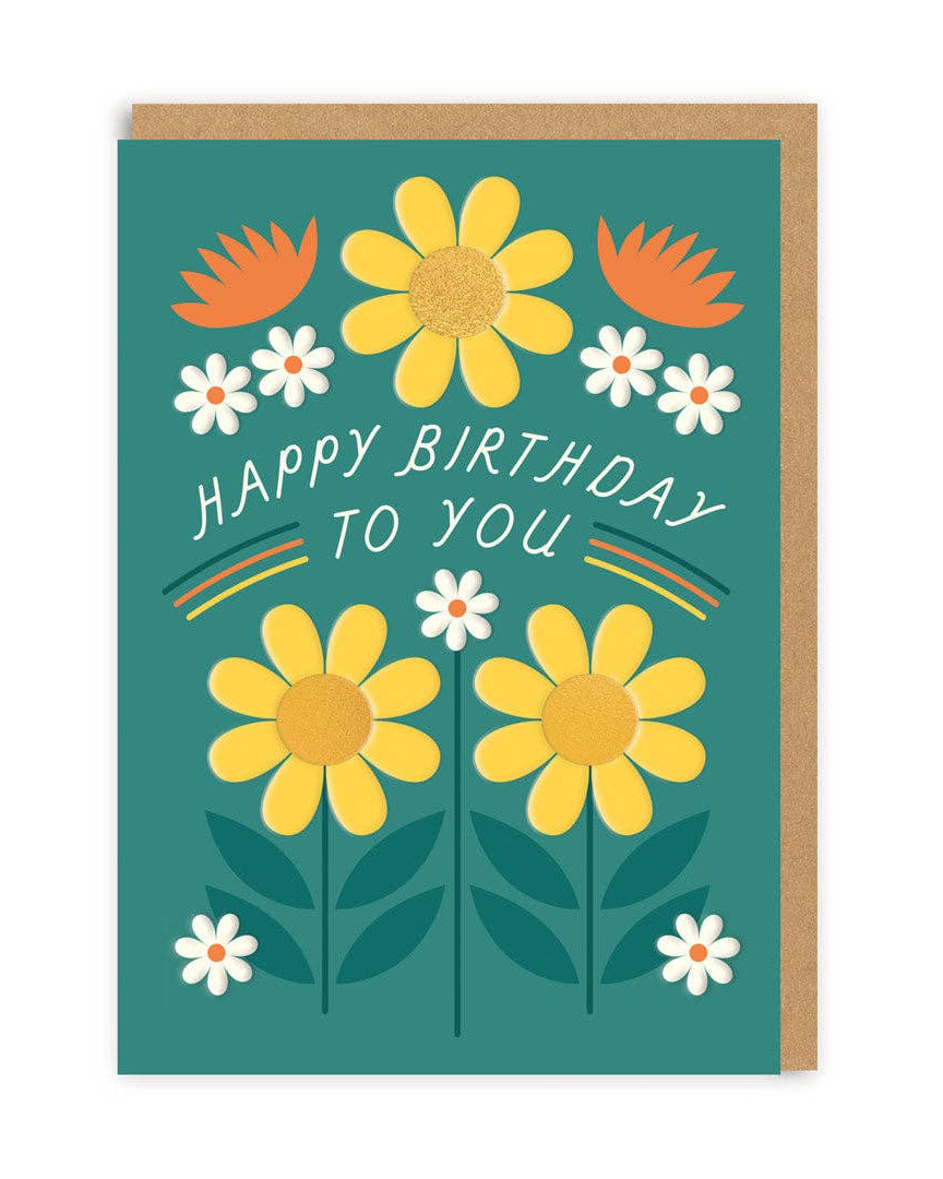 Happy Birthday To You Floral Greeting Card