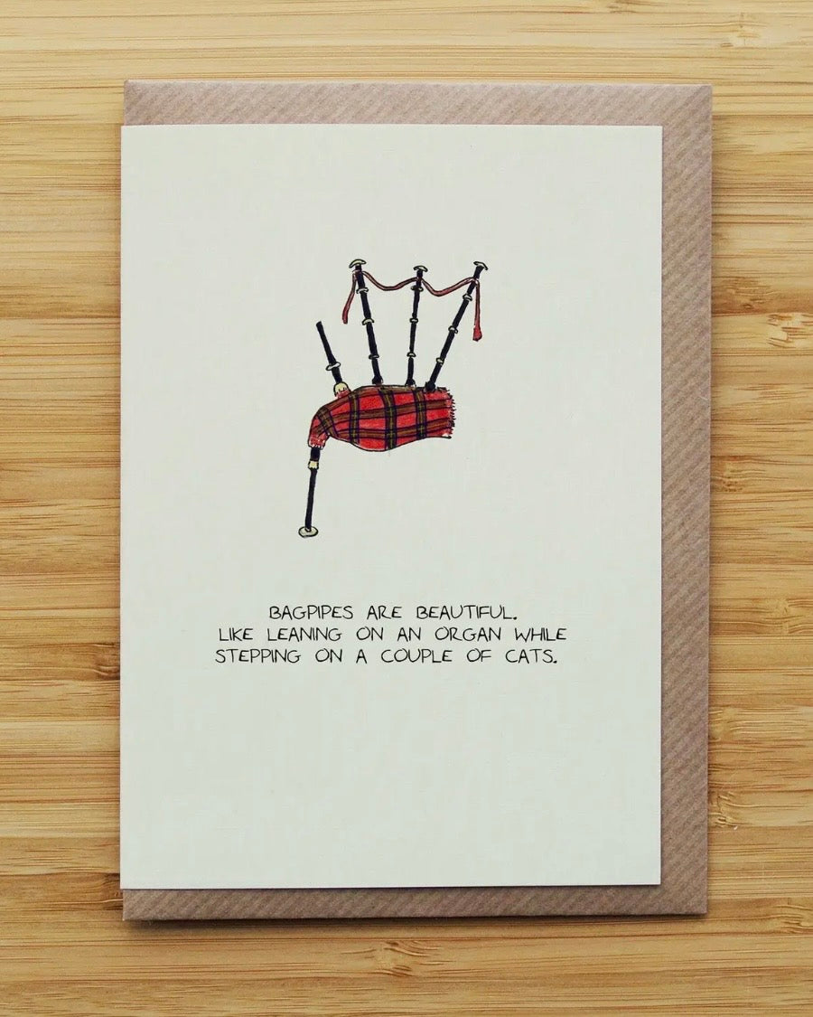 Scottish Bagpipes Card