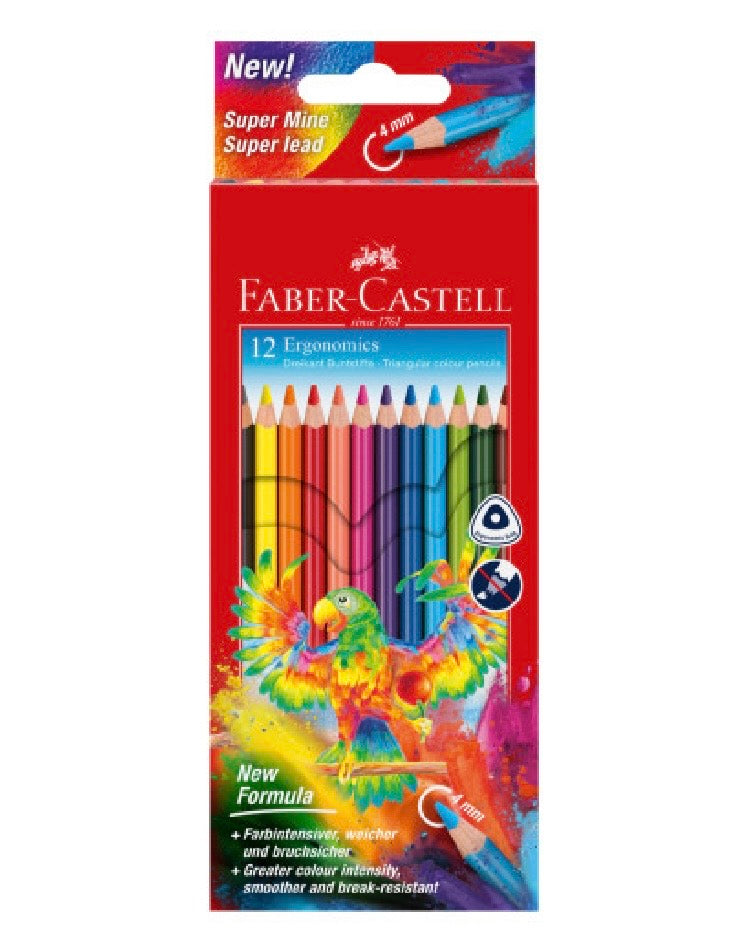 Faber-Castellated 12 Triangular Coloured Pencil Set