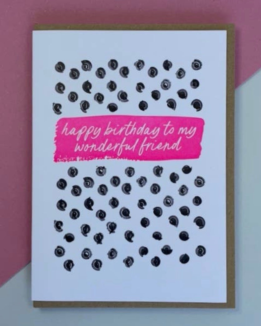 Happy Birthday My Wonderful Friend Card
