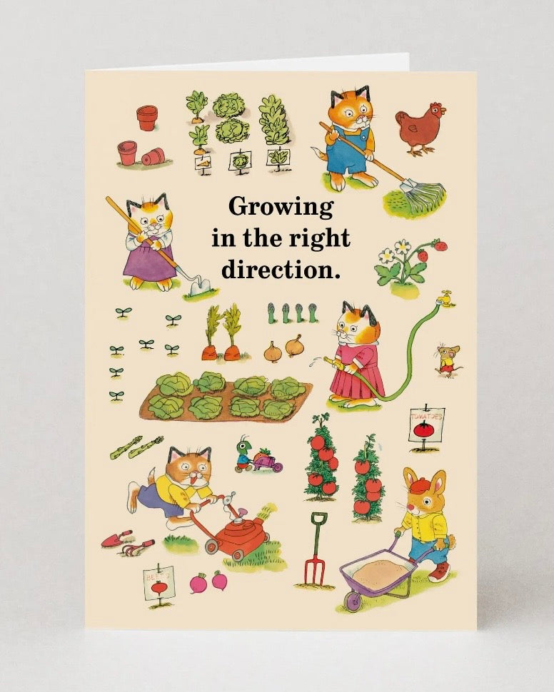 Growing In The Right Direction Card by Richard Scarry