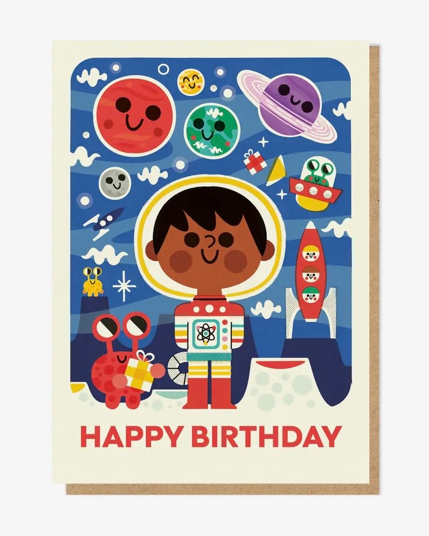 Spacekid Card Birthday Card