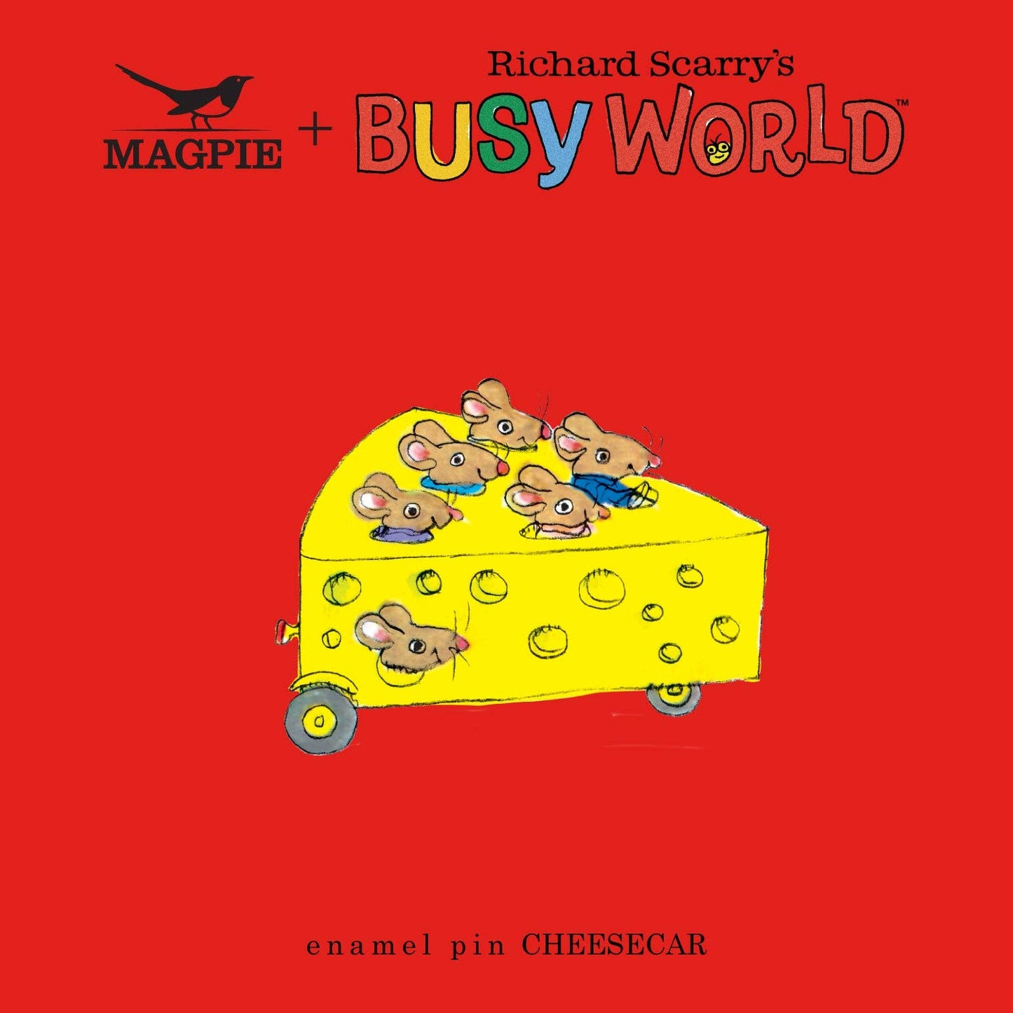 Richard Scarry Cheesecar Enamel Pin