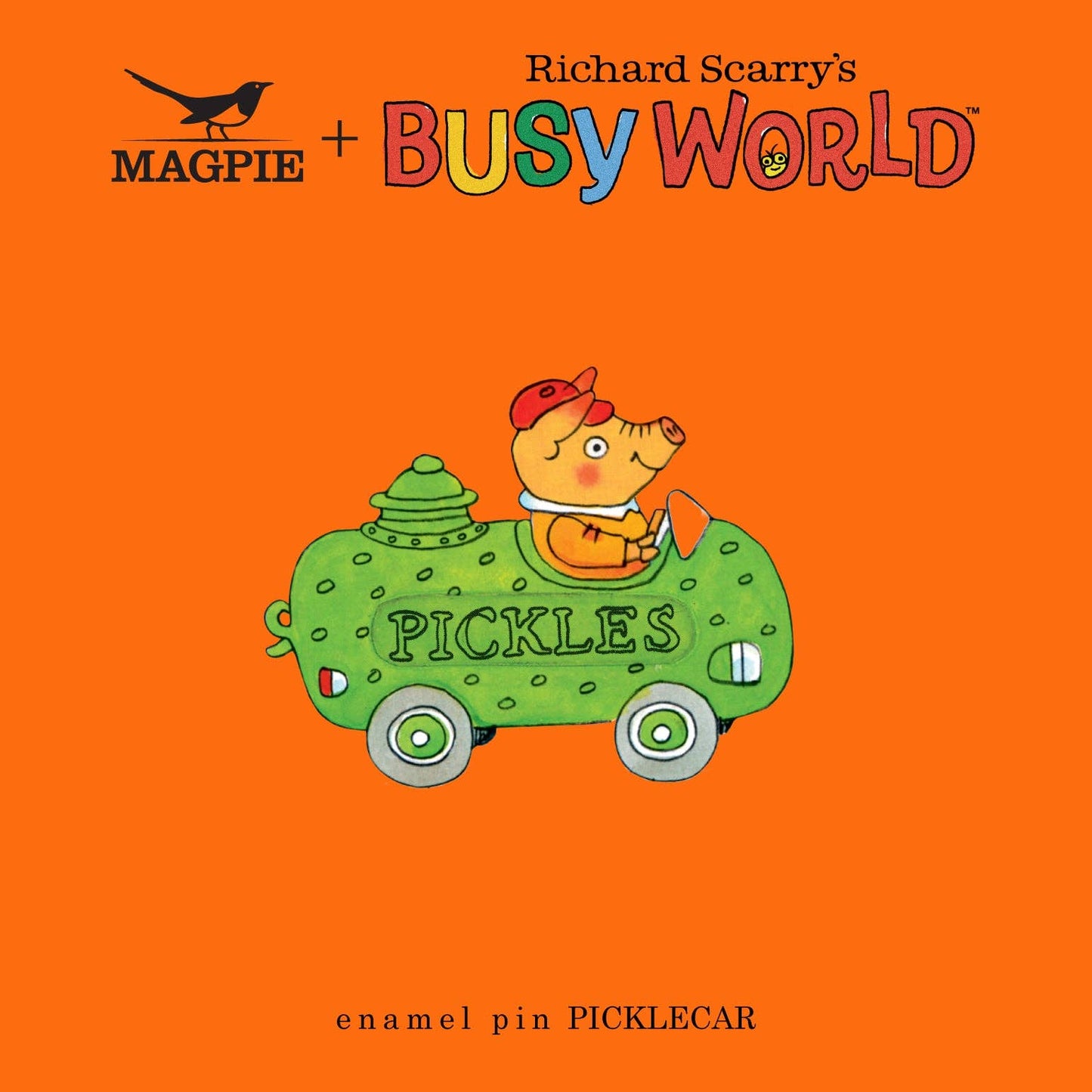 Richard Scarry Picklecar Enamel Pin
