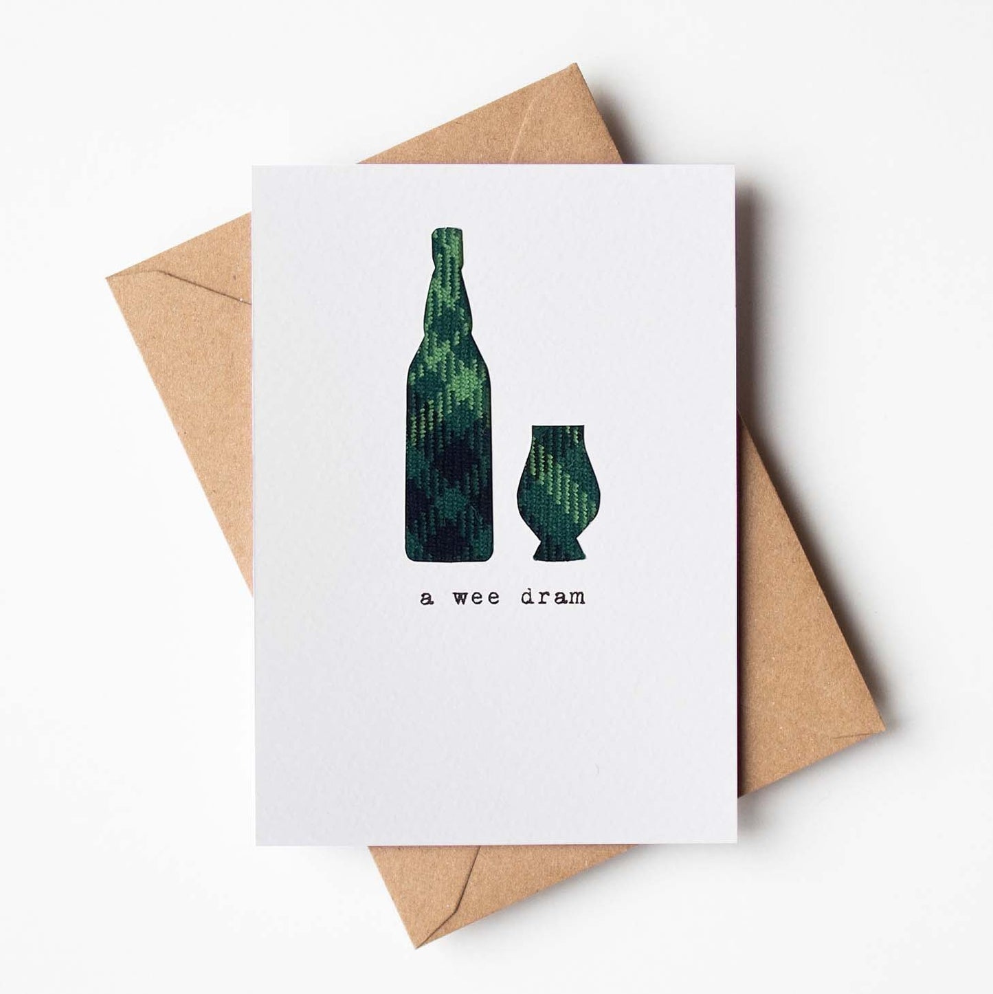 A Wee Dram Handmade Tartan Card
