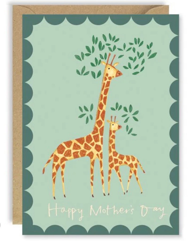 Giraffe Mothers Day Card