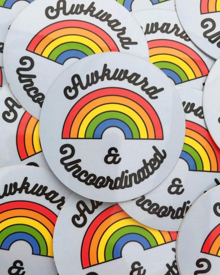 Awkward & Uncoordinated Vinyl Sticker