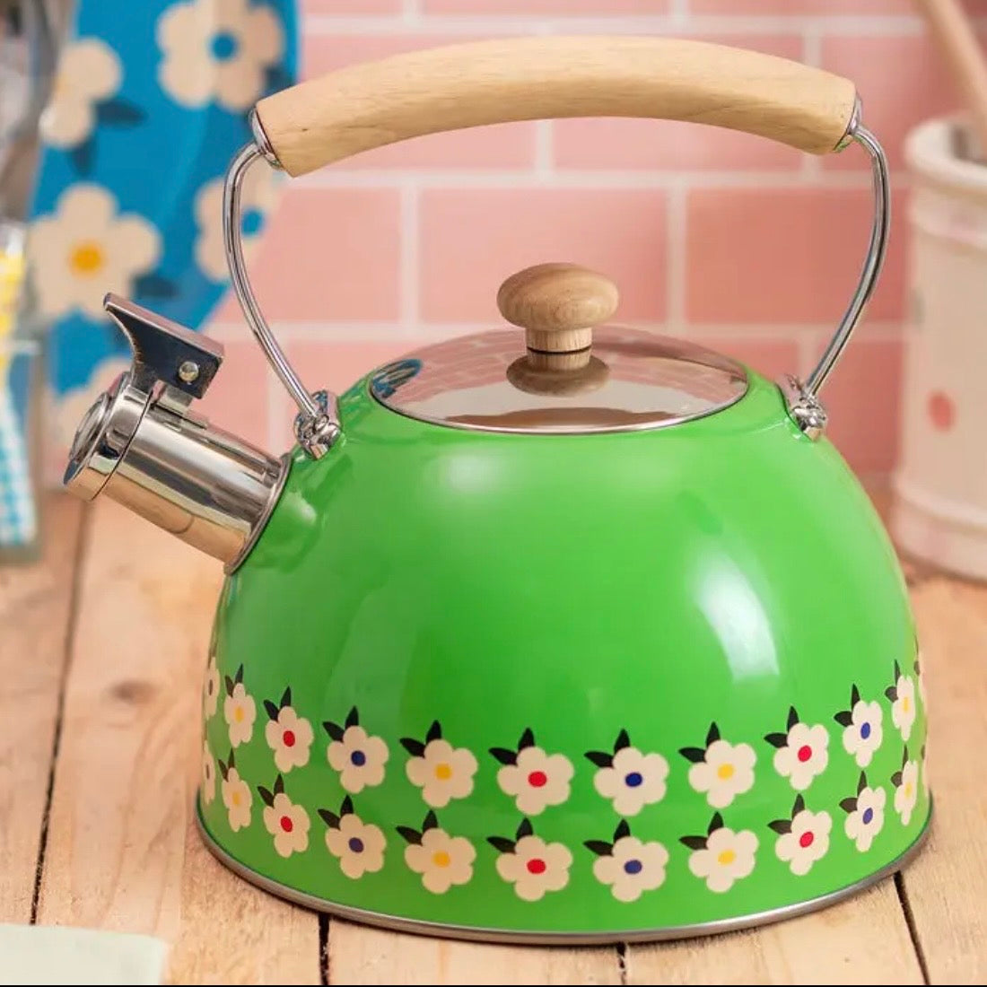 Whistling Enamelware Kettle