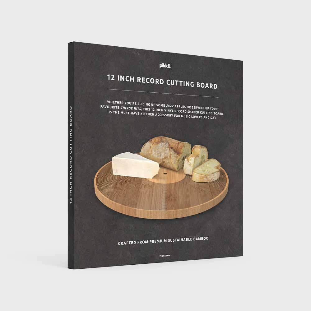 12" Record Bamboo Chopping Board