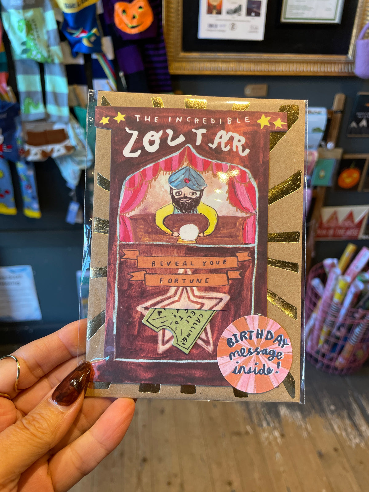 Zoltar Birthday Cut Out Card