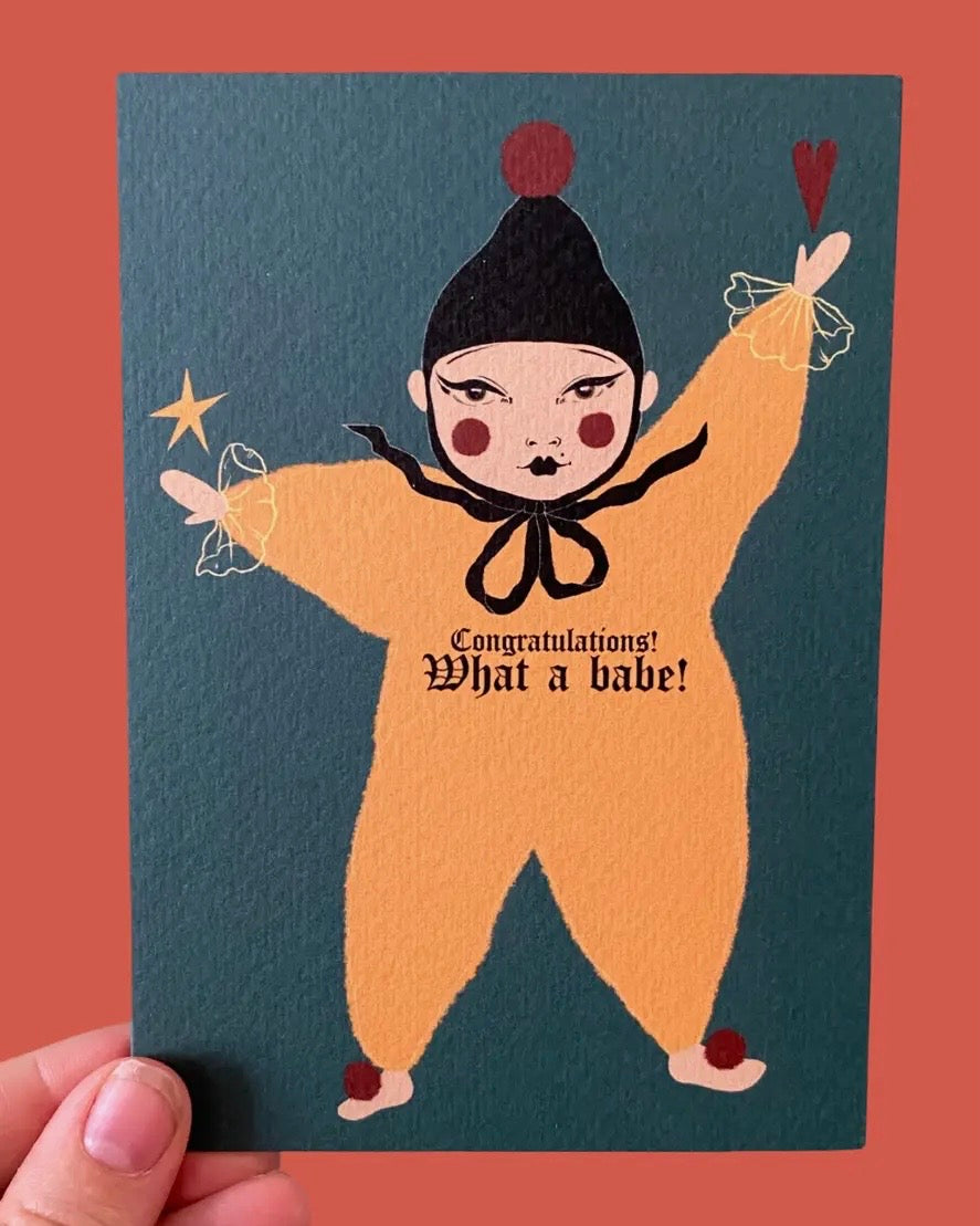 What A Babe! New Baby Card