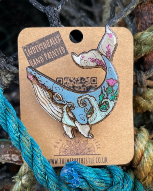 Scottish Whale Pin