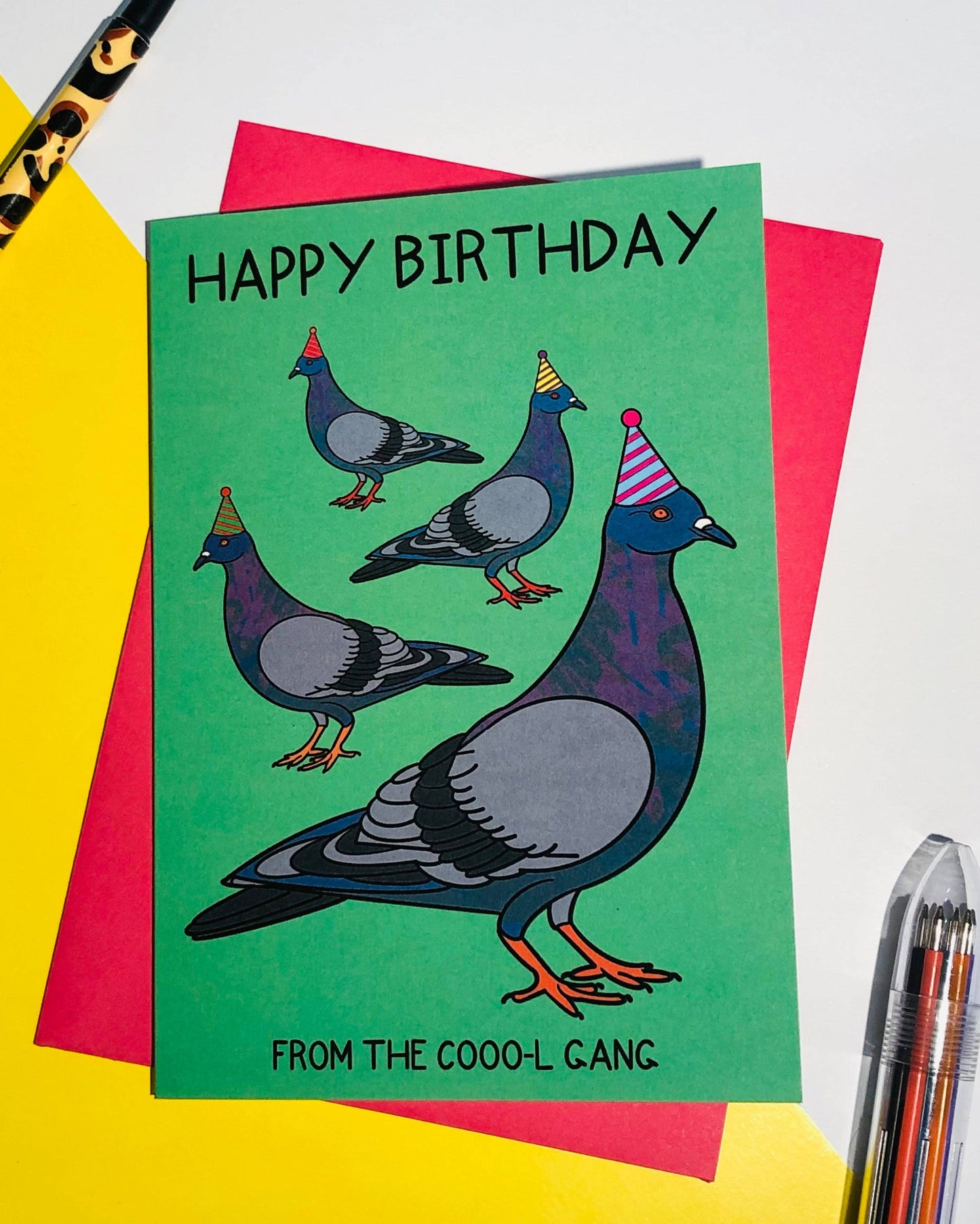 Coool Birthday Pigeon Card