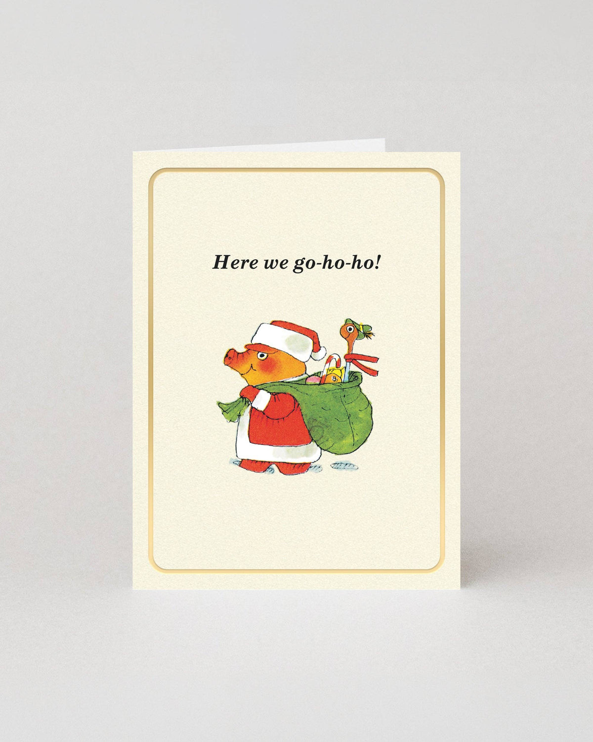 Here We Go-Ho-Ho! Mini Christmas Card by Richard Scarry