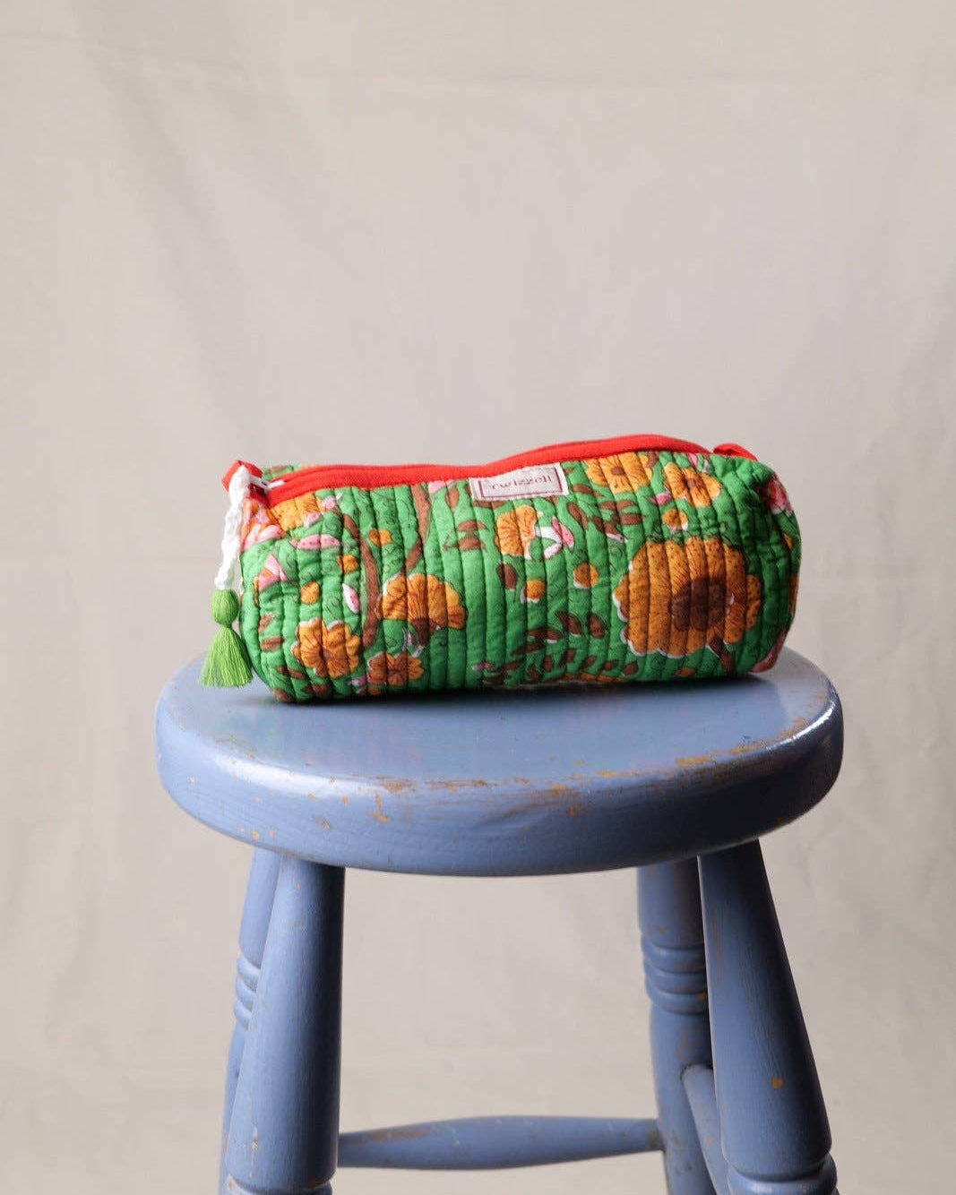 Quilted Indian Block Print Pencil Case