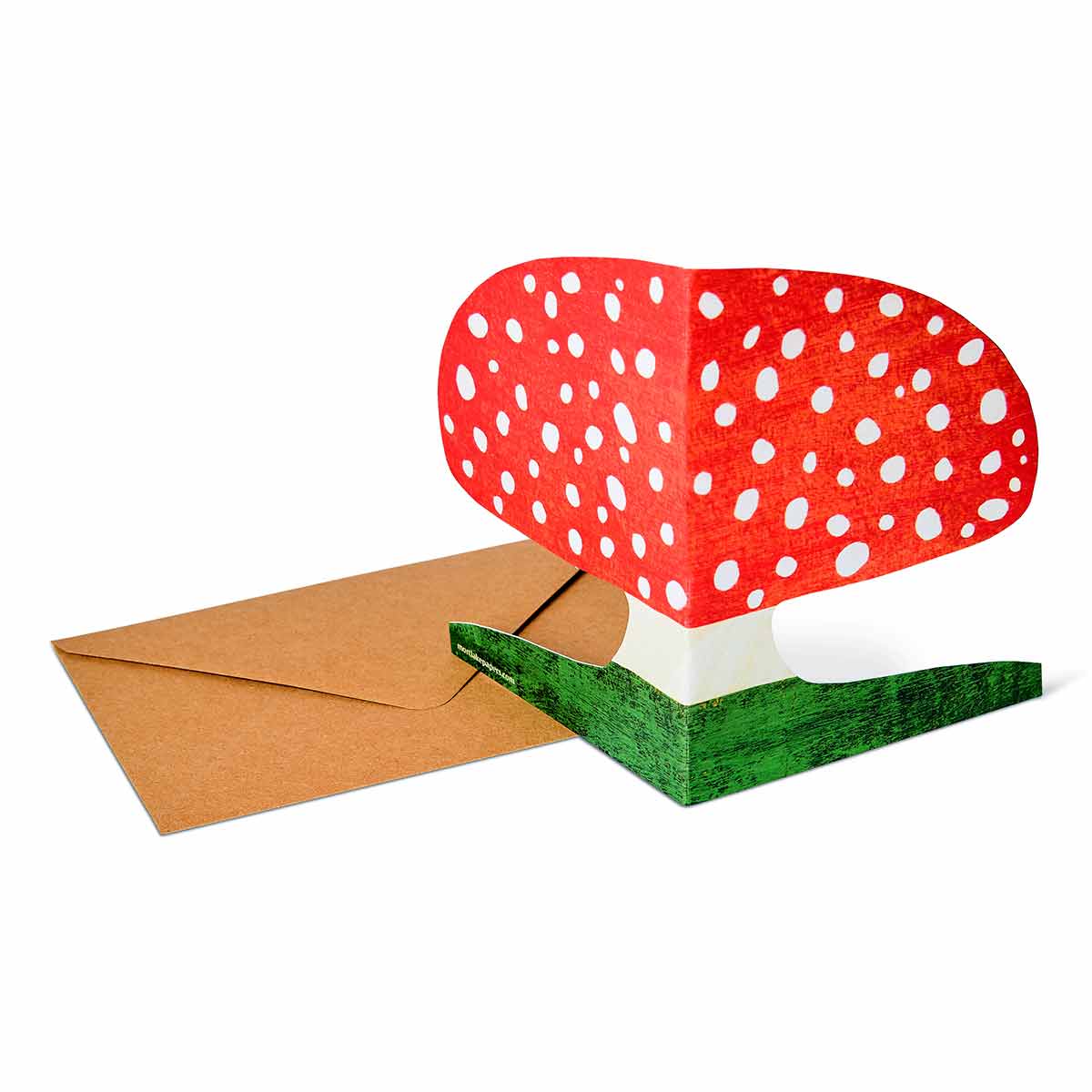 Red Mushroom Shaped Greeting Card