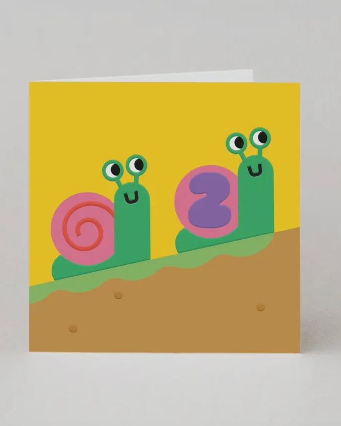 2nd Birthday Snails Card-Studio Boketto-My Beautiful Caravan
