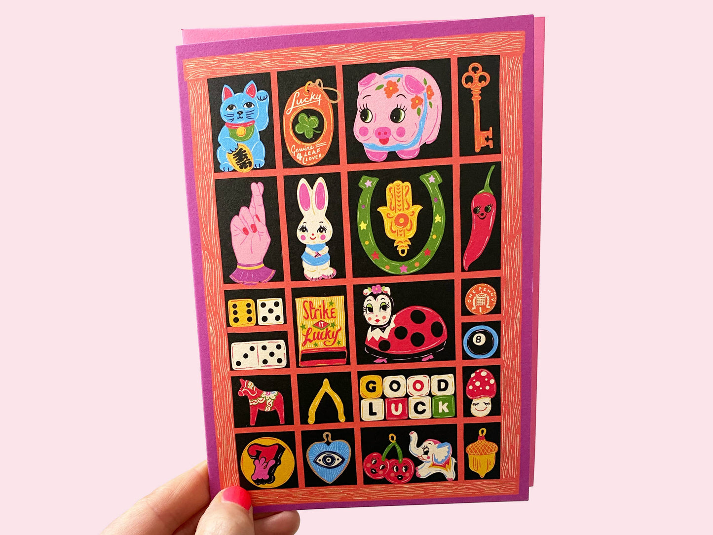 Good Luck Trinkets Letter Press Print Tray Card