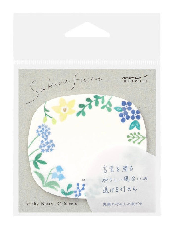 Wild Flowers Transparent Sticky Notes