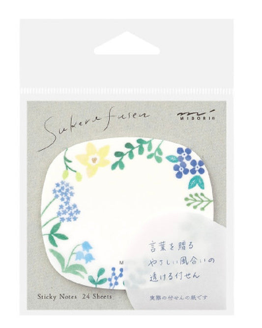 Wild Flowers Transparent Sticky Notes