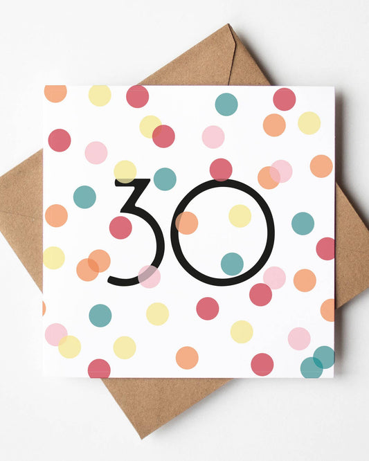 30th Birthday Confetti Card