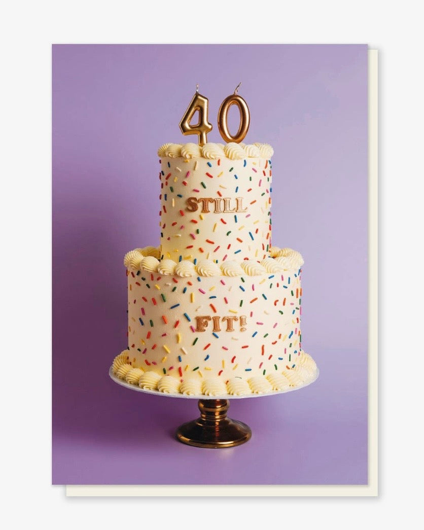 40 Still Fit Cake Card