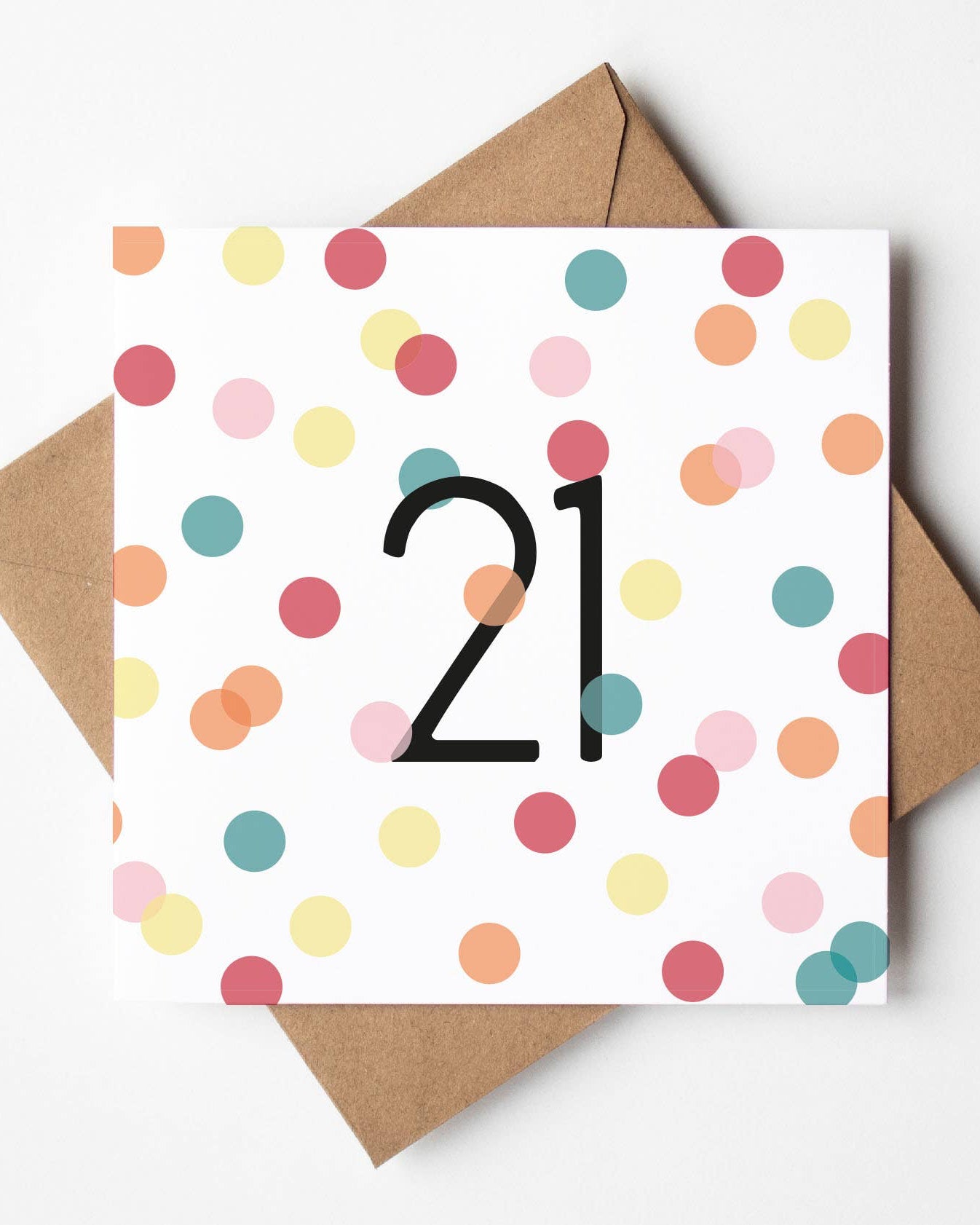 21st Birthday Confetti Card