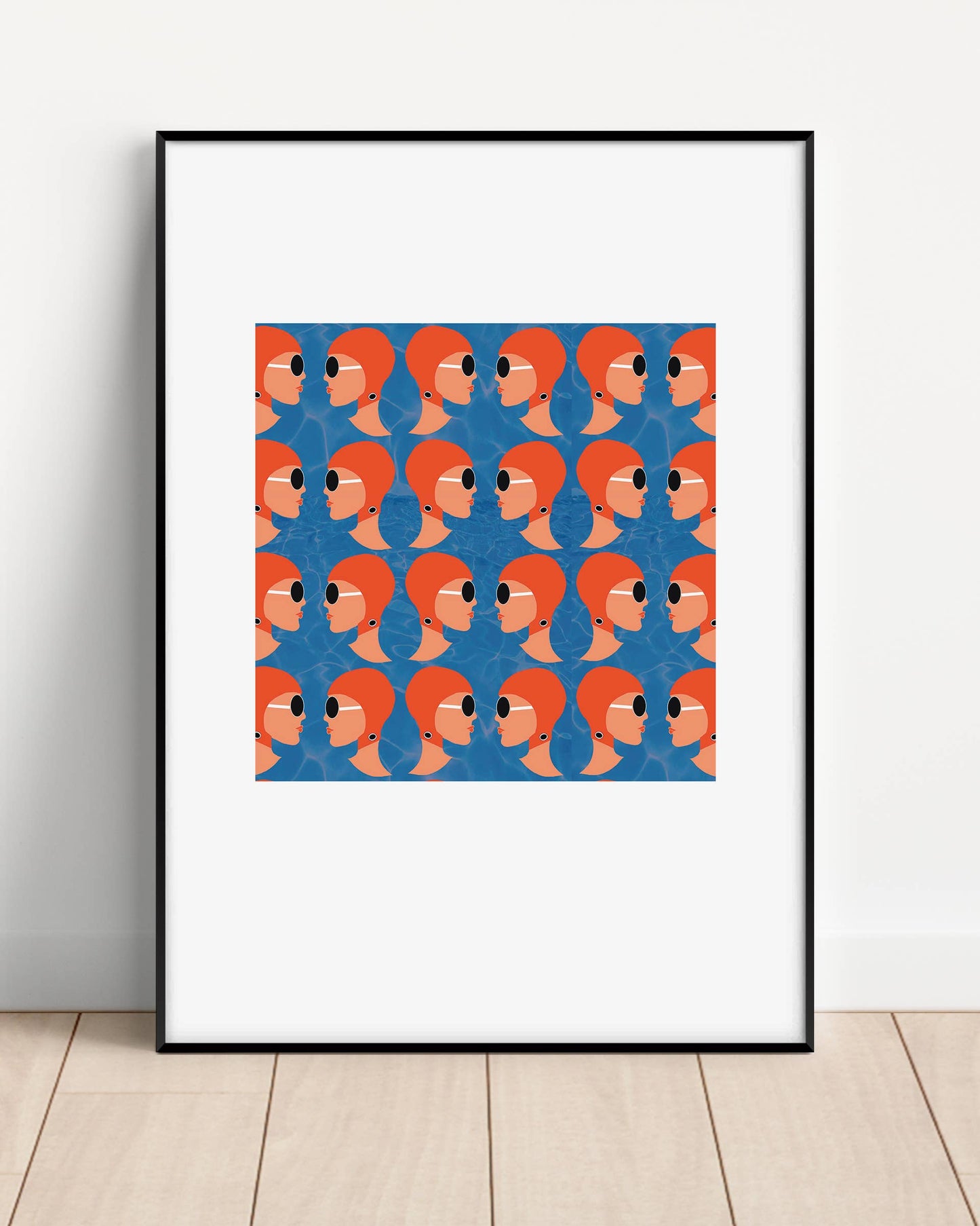 Retro Lido Ladies A4 Print