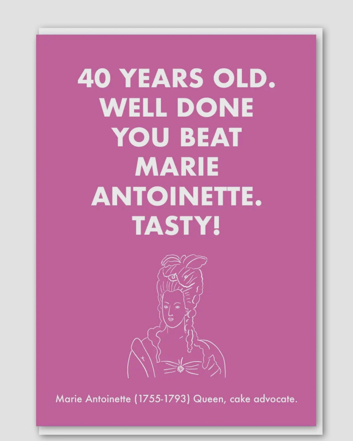 40 Marie Antoinette Birthday Card-Objectables-My Beautiful Caravan