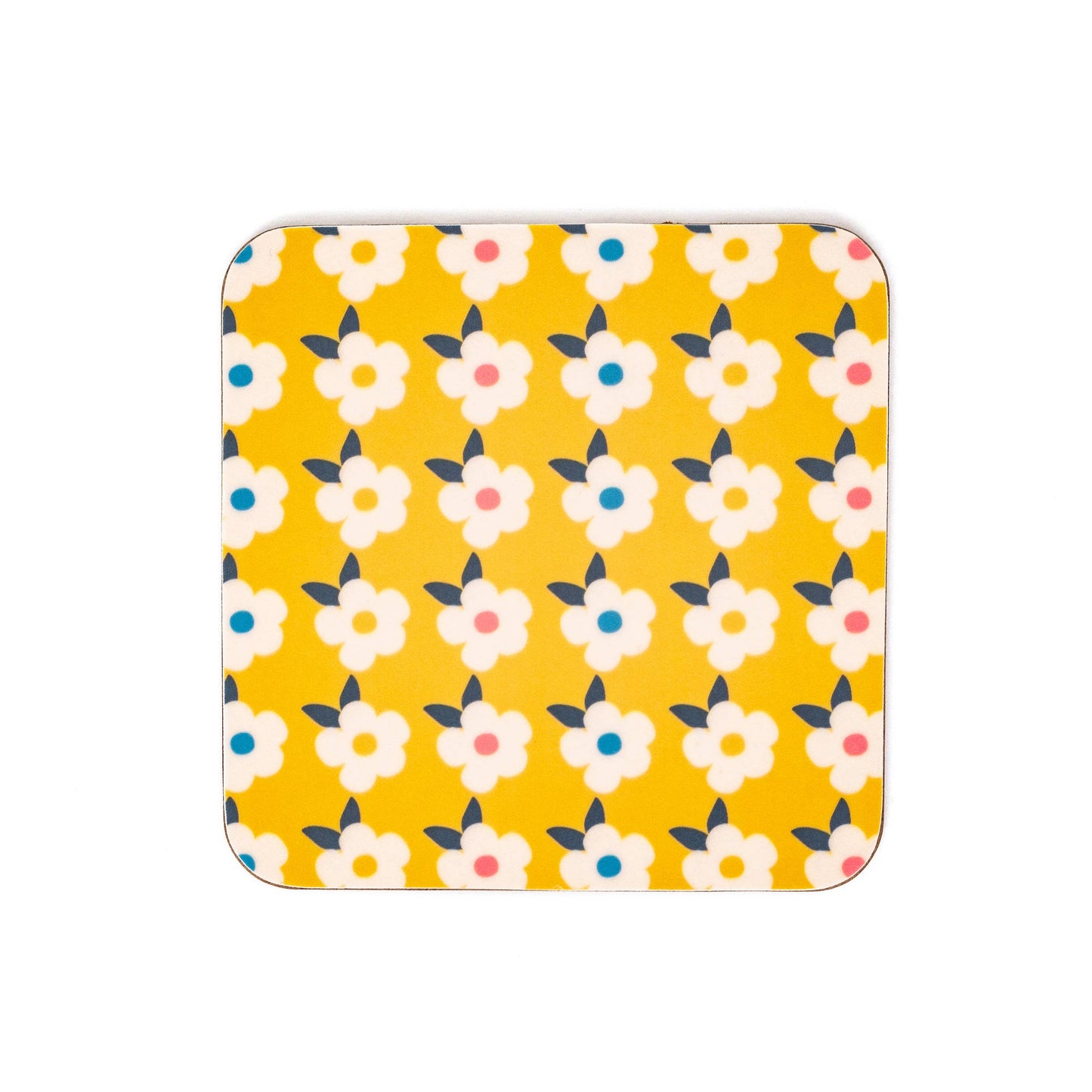 Retro Floral Print Coaster