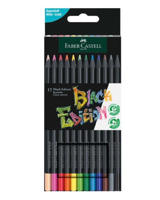 Faber-Castellated Black Edition 12 Coloured Pencil Set