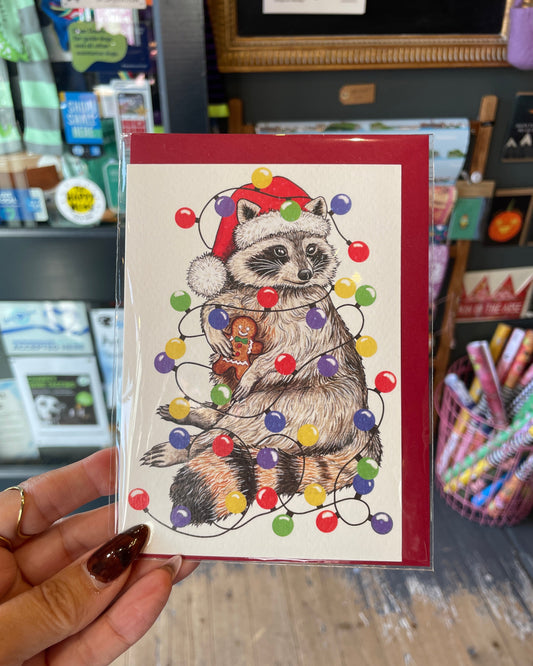 Raccoon Lights Card