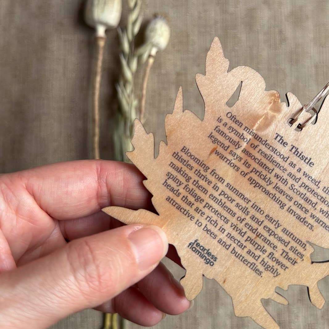 Thistle Wooden Christmas  decoration