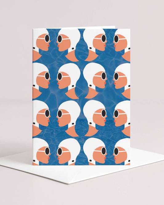 Retro Swimming Ladies Card