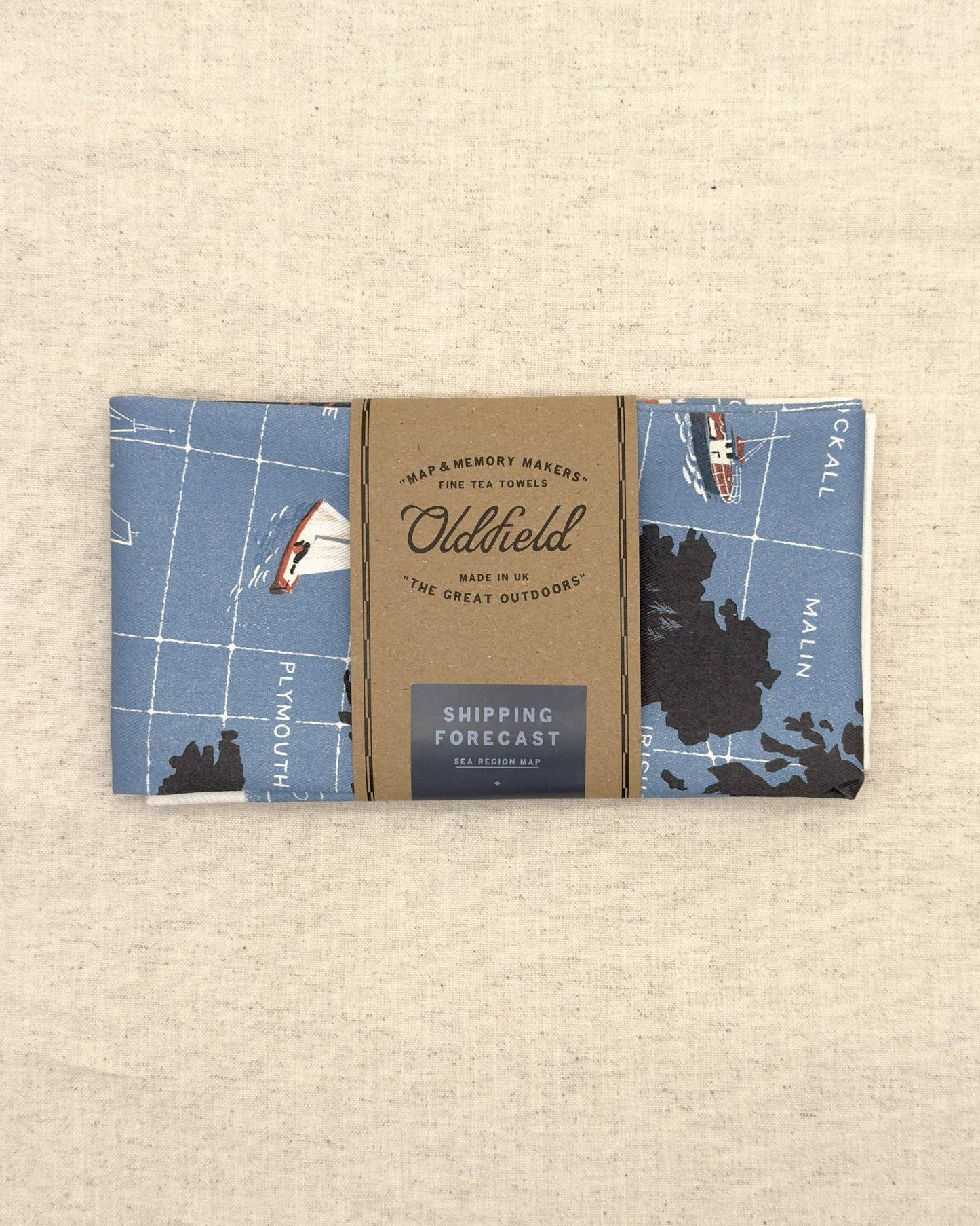 The Sea Regions of the United Kingdom Tea Towel