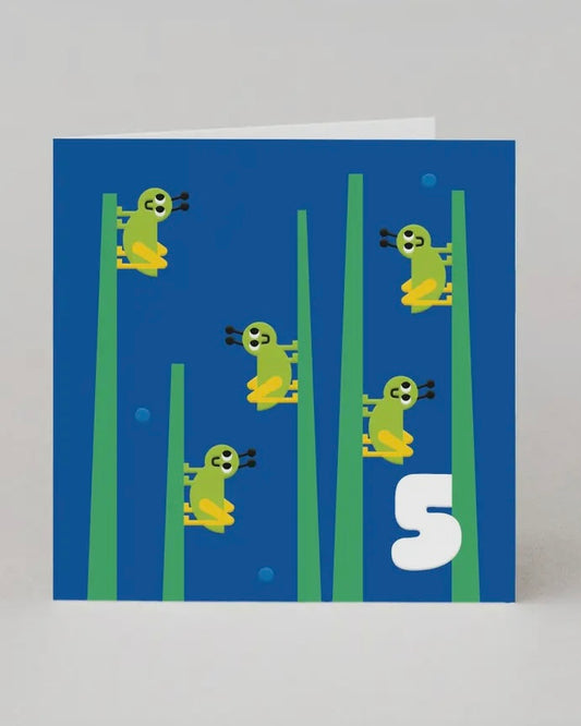 5th Birthday Grasshoppers Card-Studio Boketto-My Beautiful Caravan