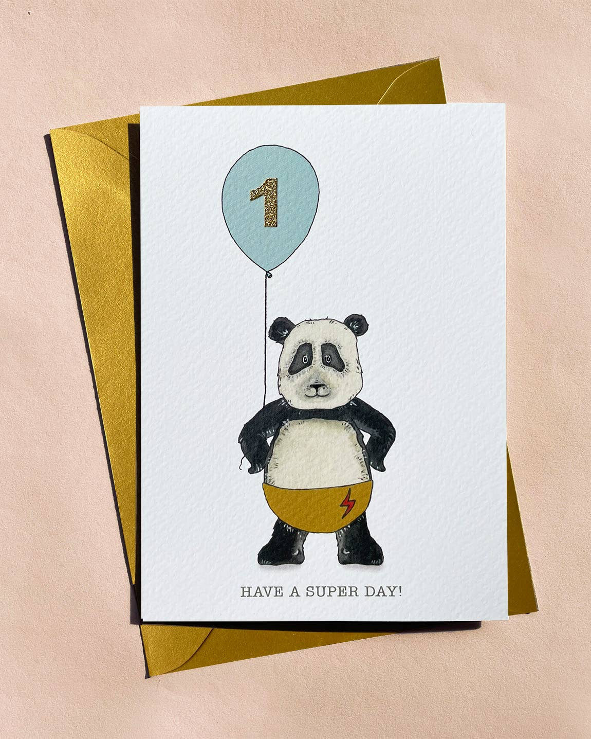 Age 1 Panda Birthday Card