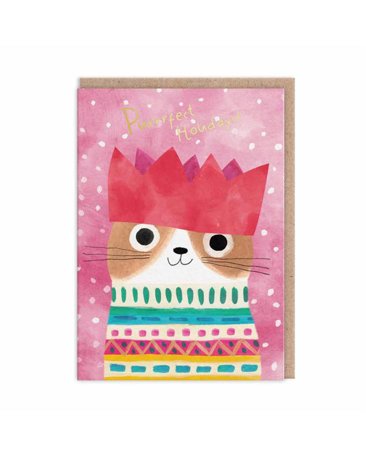 Party Cat Christmas Card