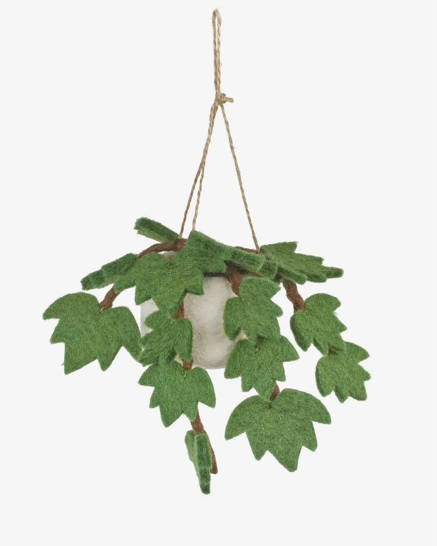 Handmade Felt Ivy Hanging House Plant Decoration