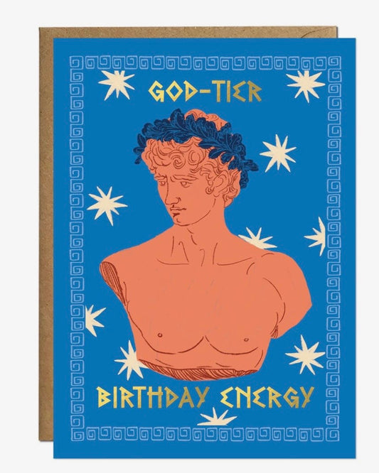 God Tier Energy Birthday Card