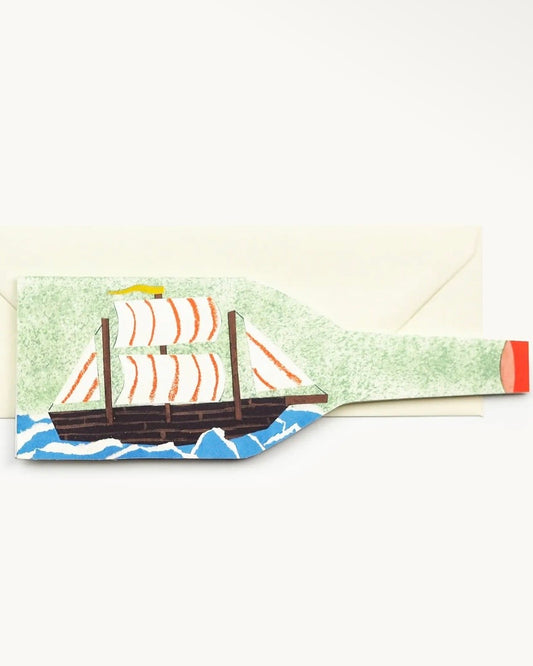 Ship In A Bottle Card