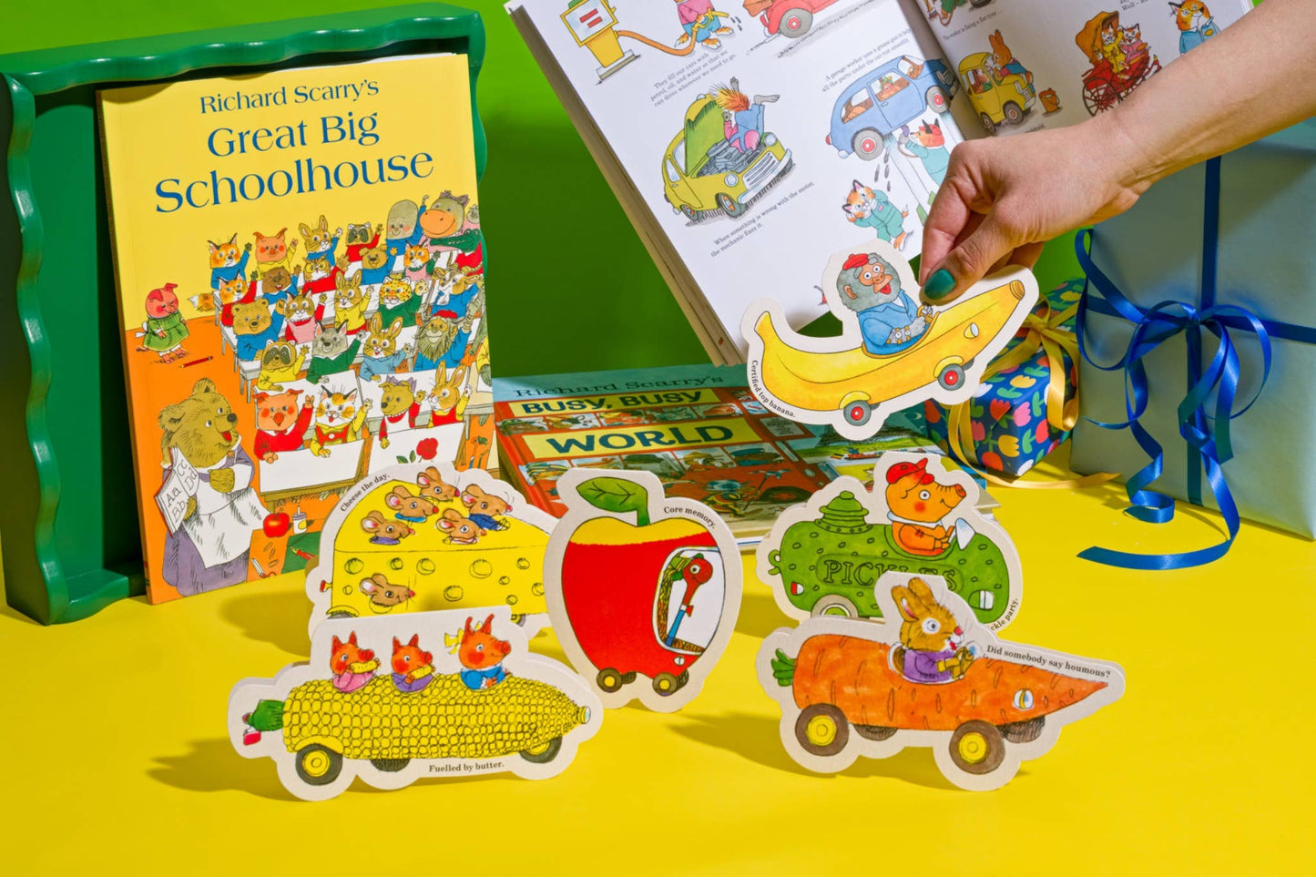 Carrot Bunny Car - Die-cut Card by Richard Scarry