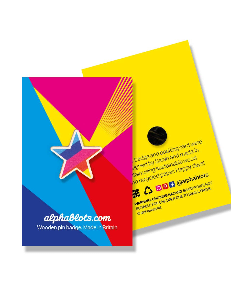 Rainbow star pin