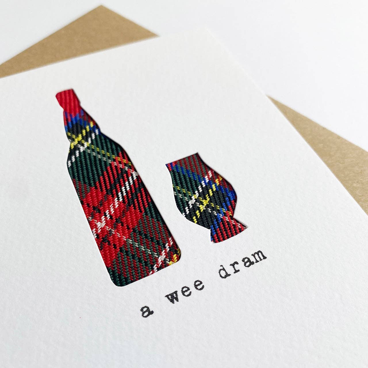 A Wee Dram Handmade Tartan Card