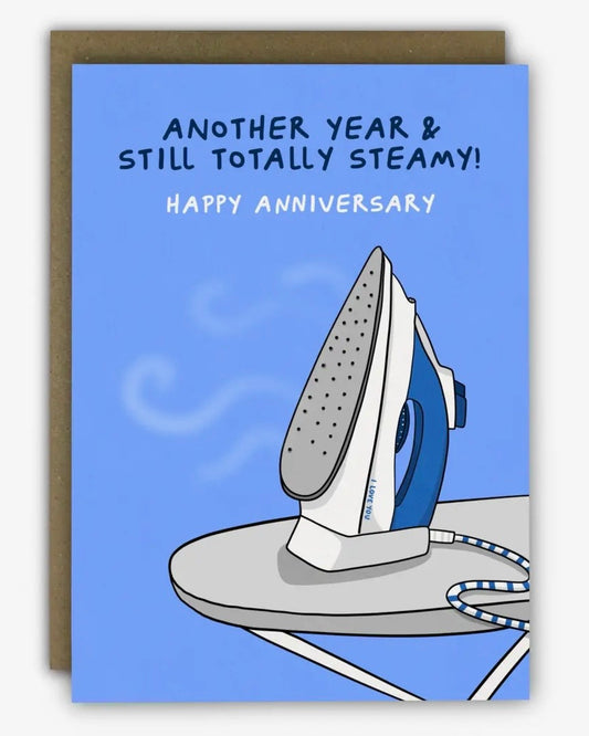 Steamy Iron Anniversay Card