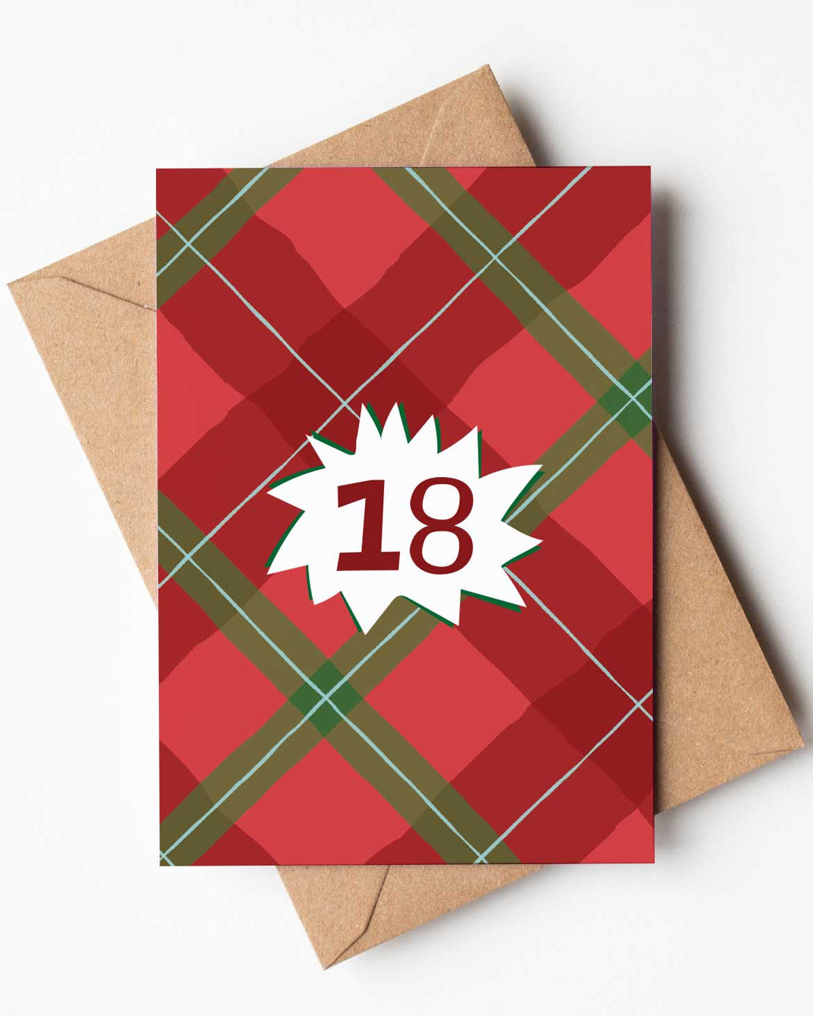 Tartan '18' Card